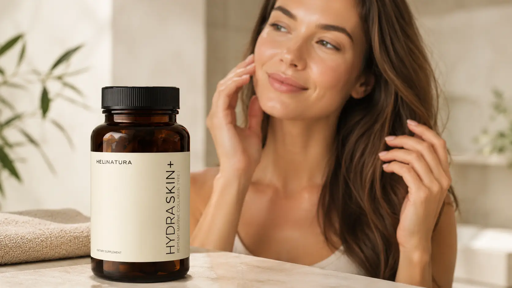Haut Haare Nägel Kapseln von HydraSkin+ für eine tägliche Beauty-Routine mit gepflegten Haaren, Haut und Fingernägeln