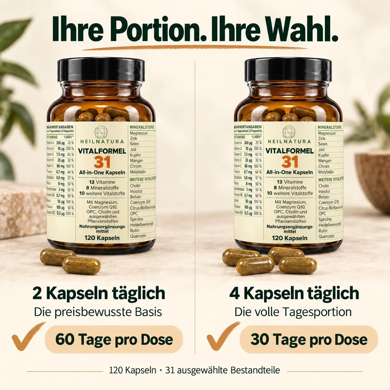 Kapseln, Nahrungsergänzung, Vitaminien, Vitamine, Tabletten