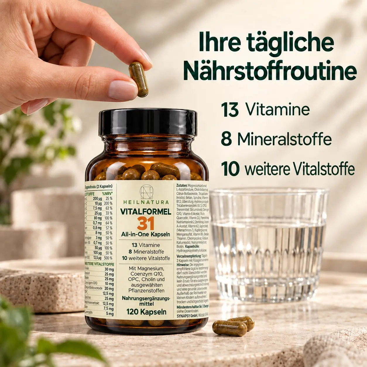 Vitamintabletten, Kapseln, All-in-One, Mineralstoffe, Magnesium