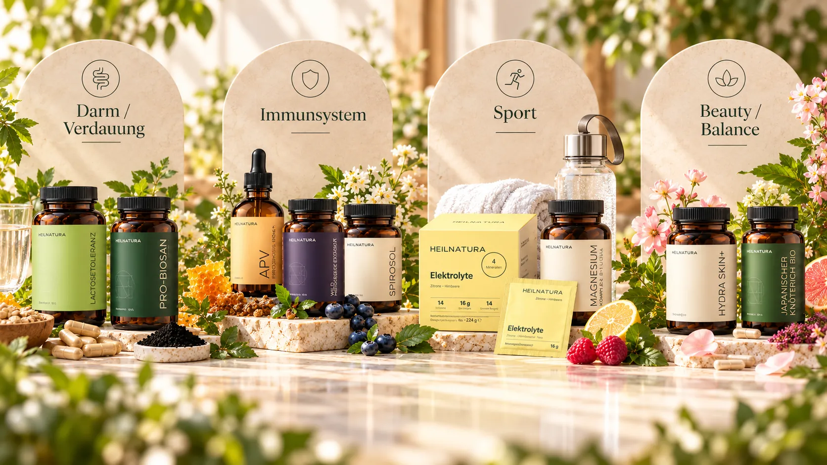 Nahrungsergänzungsmittel kaufen für Darm, Immunsystem, Sport und Beauty mit passenden Produkten