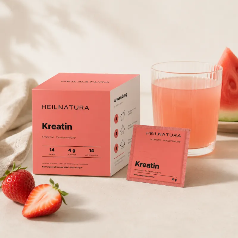 Heilnatura Kreatin Monohydrat mit Erdbeer-Wassermelonen-Geschmack