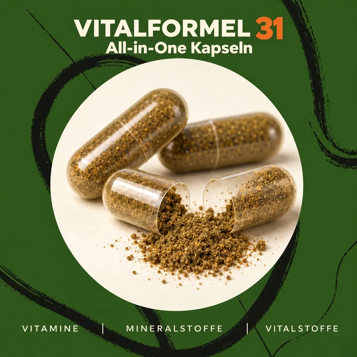 kapseln, pulver, minerale, vitamine, form