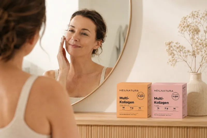 Heilnatura Multi-Kollagen Pulver mit Vitamin C für eine normale Kollagenbildung der Haut
