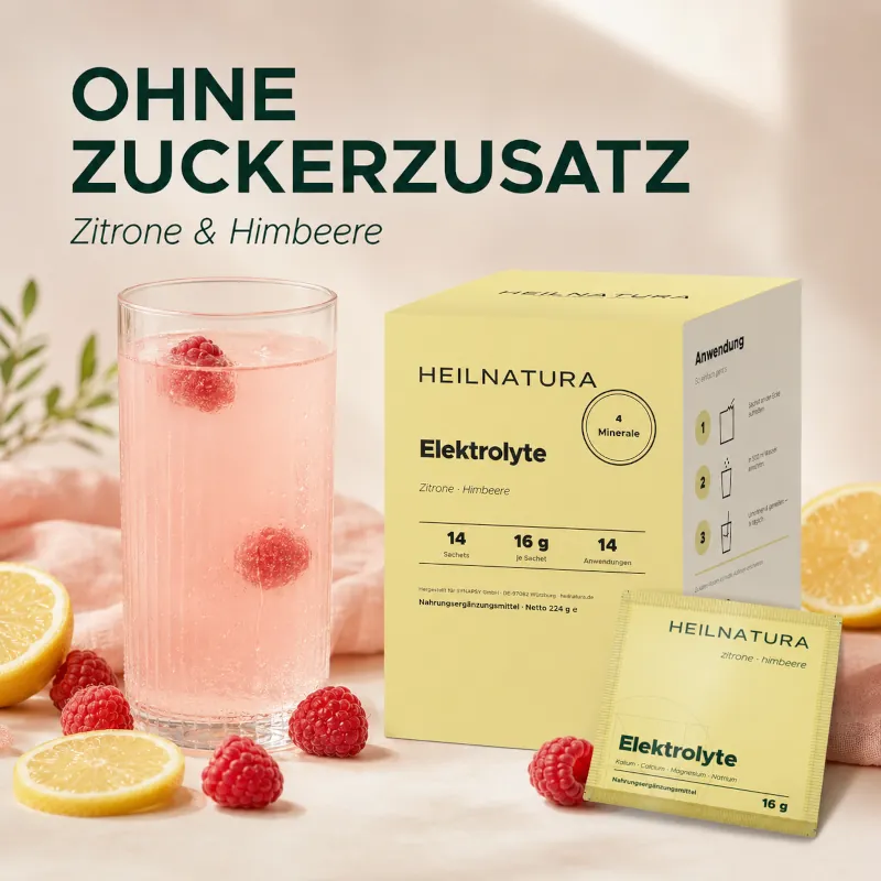 Elektrolyt, Limonaden-Getränk, Fruchtaroma, Nahrungsergänzungsmittel, Himbeere-Zitrone