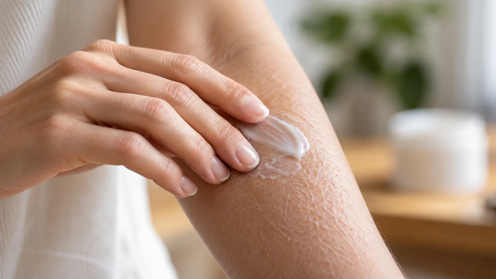 Hautpflege, Creme, Arm, Hautcreme, Creme auf Haut